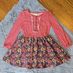 Matilda Jane Floral Long Sleeve Dress, Toddler Girl Size 4T, Great Condition